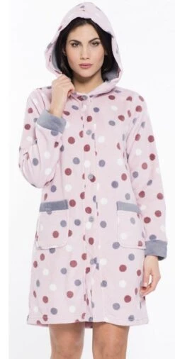 Vestaglia Donna Tutta Aperta Con Bottoni Coral Pile Karelpiu' 9218