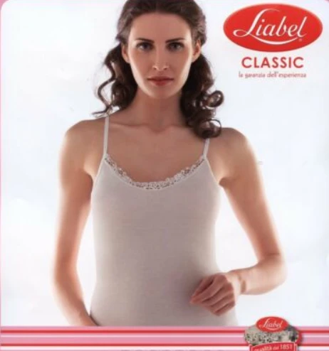 Canottiera Donna Top Spalla Stretta Lana E Cotone Liabel 5321 1016 3 Canottiera Donna Top Spalla Stretta Lana E Cotone Liabel 5321 1016