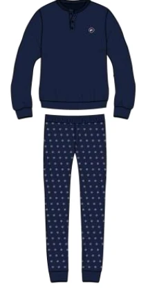 Pigiama Uomo Fila 1085 100% Cotone Caldo Interlock