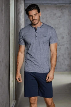 Pigiama Uomo Corto 100% Cotone Enrico Coveri 1099 Outlet