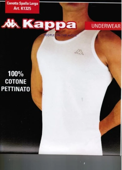 Canottiera Uomo 100% Cotone Pettinato Kappa 1325 3 Canottiera Uomo 100% Cotone Pettinato Kappa 1325
