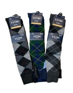Calza Uomo Alta Caldo Cotone Scozzese Extre 1599