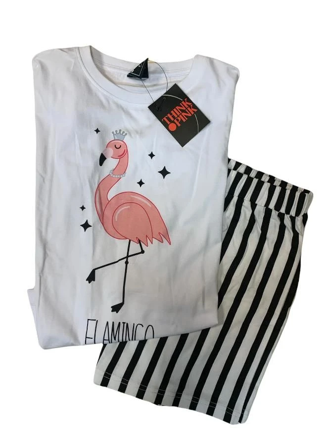 Pigiama Donna Corto 100% Cotone THINK PINK 2001 Outlet 3 Pigiama Donna Corto 100% Cotone THINK PINK 2001 Outlet