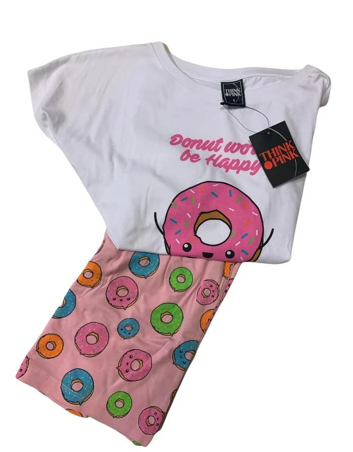 Pigiama Donna Corto 100% Cotone THINK PINK 2026 Outlet 3 Pigiama Donna Corto 100% Cotone THINK PINK 2026 Outlet