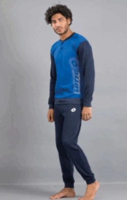 Pigiama Uomo 100% Cotone Caldo Interlock Lotto 2075 Prezzo Promozionale
