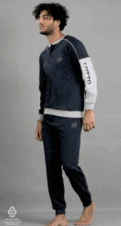 Pigiama Uomo Calibrato 100% Cotone Caldo Lotto 2076/C