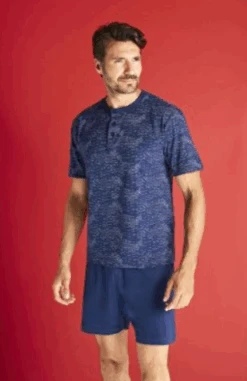 Pigiama Uomo Corto 100% Cotone Nottingham 27790