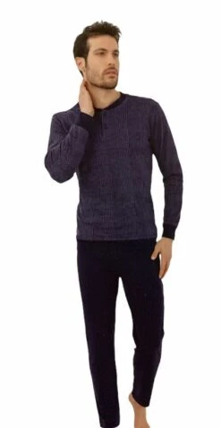 Pigiama Uomo 100% Cotone Caldo Invernale Il Granchio 4000