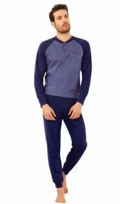 Pigiama Uomo 100% Cotone Caldo Invernale Il Granchio 4001