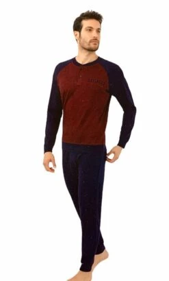 Pigiama Uomo 100% Cotone Caldo Invernale Il Granchio 4001 -Sconto Enrico Coveri 4001 b 1 1