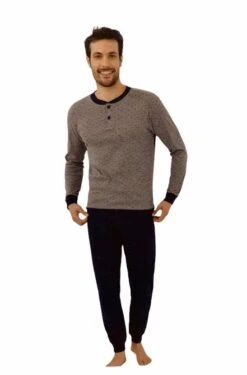 Pigiama Uomo 100% Cotone Caldo Invernale Il Granchio 4002 -Sconto Enrico Coveri 4002 gt 1