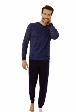 Pigiama Uomo 100% Cotone Caldo Invernale Il Granchio 4002