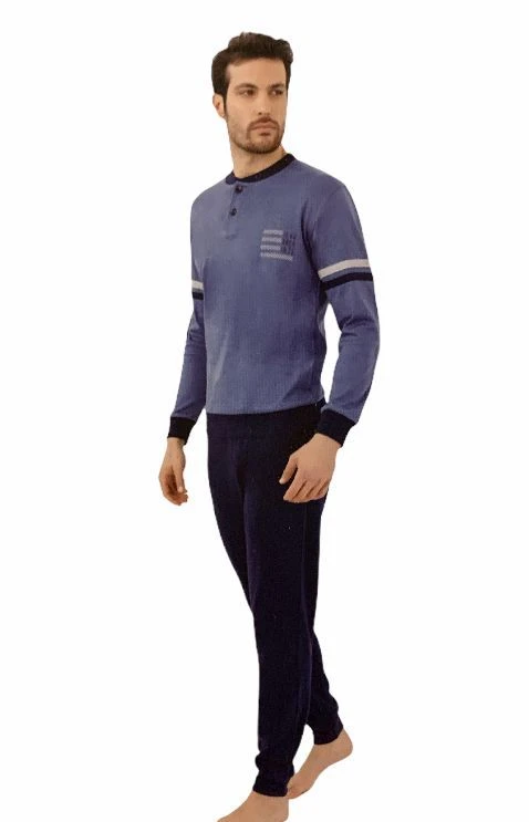 Pigiama Uomo 100% Cotone Caldo Invernale Il Granchio 4003 4 Pigiama Uomo 100% Cotone Caldo Invernale Il Granchio 4003 - immagine 2