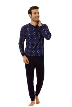 Pigiama Uomo 100% Cotone Caldo Invernale Il Granchio 4007