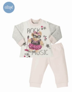 Pigiamino Neonata Cotone Felpato Ellepi 4049 Prezzo Promozionale