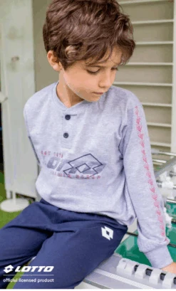 Pigiama Bambino Lungo Cotone Jersey Lotto 4136 Outlet