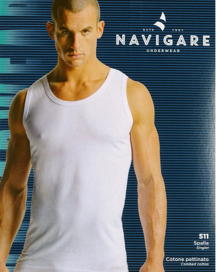 Canottiera Uomo Spalla Larga Cotone 100% Navigare 511 3 Canottiera Uomo Spalla Larga Cotone 100% Navigare 511