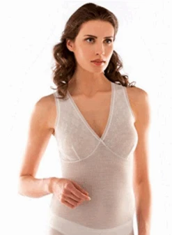 Canottiera Donna Spalla Larga Forma Seno Lana Liabel 51 436