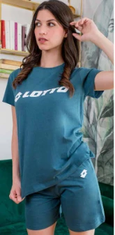 Completo Donna Corto Cotone 100% Lotto 5165 Outlet 5 Completo Donna Corto Cotone 100% Lotto 5165 Outlet - immagine 3