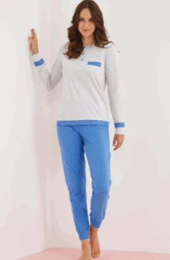 Pigiama Donna Cotone Jersey Enrico Coveri 5207 Outlet