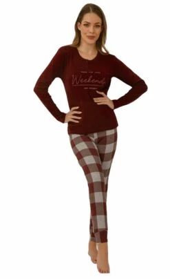 Pigiama Donna 100% Caldo Cotone Il Granchio 6001