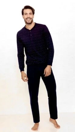 Pigiama Uomo Lungo 100% Cotone Jersey IL GRANCHIO 355 Prezzo Promozionale