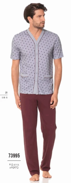 Pigiama Uomo Aperto M/M 100% Cotone 73995 You 365 Outlet