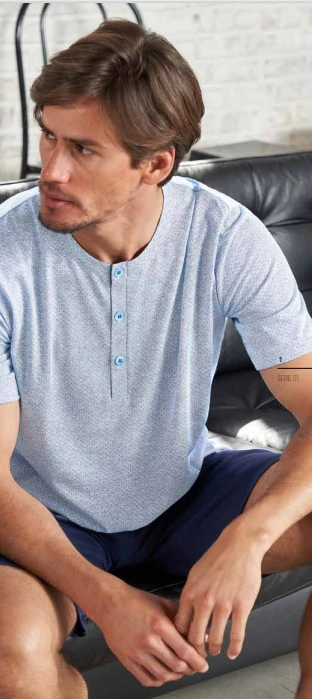 Pigiama Uomo Corto 100% Cotone You365 74549 3 Pigiama Uomo Corto 100% Cotone You365 74549