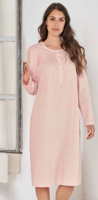 Camicia Da Notte 100% Cotone Jersey Linclalor 74485 3 Camicia Da Notte 100% Cotone Jersey Linclalor 74485