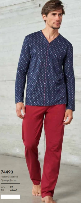 Pigiama Uomo Aperto 100% Cotone Jersey Leggero You365 74493 3 Pigiama Uomo Aperto 100% Cotone Jersey Leggero You365 74493