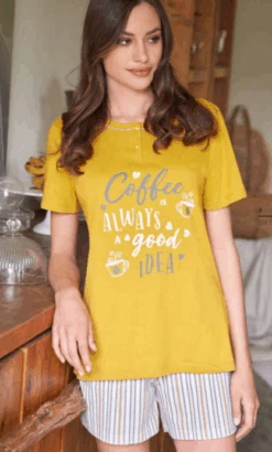 Pigiama Donna Corto M/M 100% Cotone Jersey Linclalor 74531