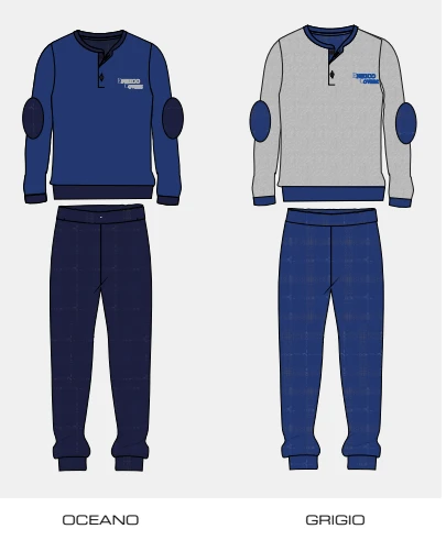 Pigiama Uomo Lungo 100% Cotone Jersey Enrico Coveri 8131 Prezzo Promozionale 4 Pigiama Uomo Lungo 100% Cotone Jersey Enrico Coveri 8131 Prezzo Promozionale - immagine 2