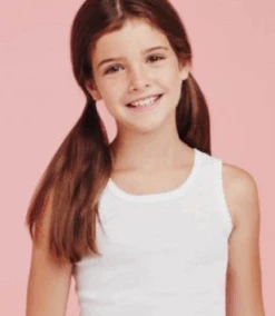 Canottiera Bambina Spalla Larga 100% Cotone Ellepi 8227