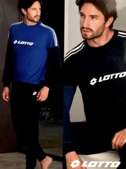 Pigiama Uomo Lungo 100% Cotone Jersey Lotto 4057 Prezzo Promozionale