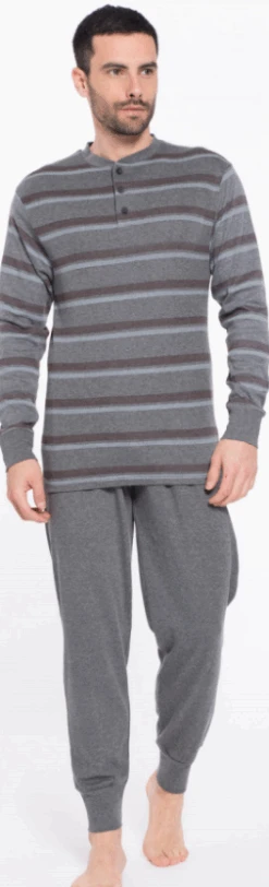 Pigiama Uomo 100% Cotone Caldo Interlock Karelpiu' 9122