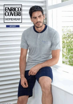 Pigiama Uomo CORTO Cotone Jersey Enrico Coveri 9131
