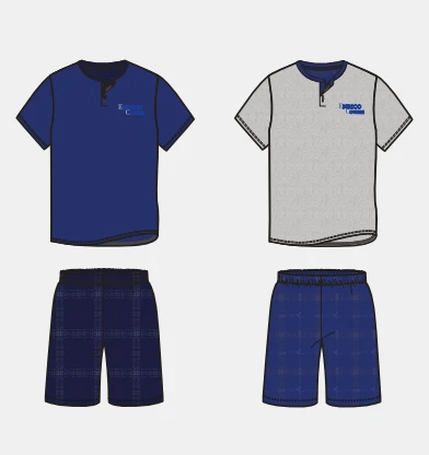 Pigiama Uomo CORTO Cotone Jersey Enrico Coveri 9131 5 Pigiama Uomo CORTO Cotone Jersey Enrico Coveri 9131 - immagine 3