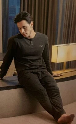 Pigiama Uomo Fila 1084 Cotone Caldo Interlock -Sconto Enrico Coveri b1084