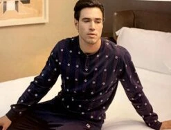 Pigiama Uomo Fila 1086 100% Cotone Caldo Interlock -Sconto Enrico Coveri b1086 1