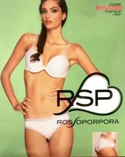 Completo Donna Reggiseno Push-Up E Slip Rossoporpora 585 Scontatissimo