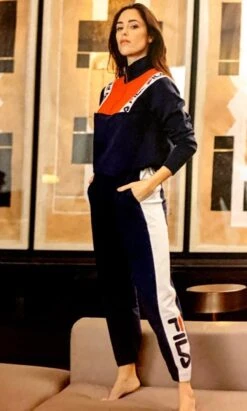 Tuta Donna Sportiva Fila 4063 Cotone Felpato -Sconto Enrico Coveri b4063