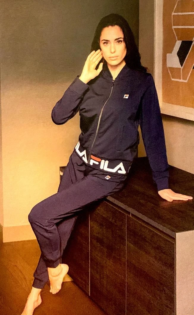 Tuta Donna Aperta Fila 4065 Cotone Felpato Invernale 5 Tuta Donna Aperta Fila 4065 Cotone Felpato Invernale - immagine 3