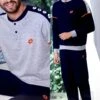 Pigiama Uomo Lungo 100% Cotone Jersey Lotto 4058 Prezzo Promozionale