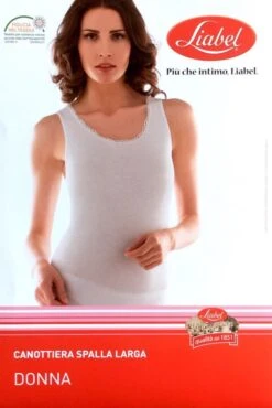 Canottiera Donna Spalla Larga Lanacotone Liabel 5321 1026