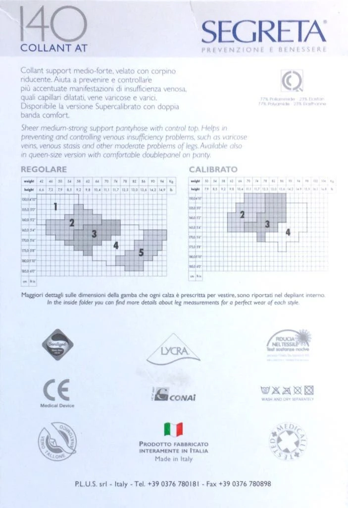 Collant Segreta 140 Compressione Graduata IBICI 4 Collant Segreta 140 Compressione Graduata IBICI - immagine 2
