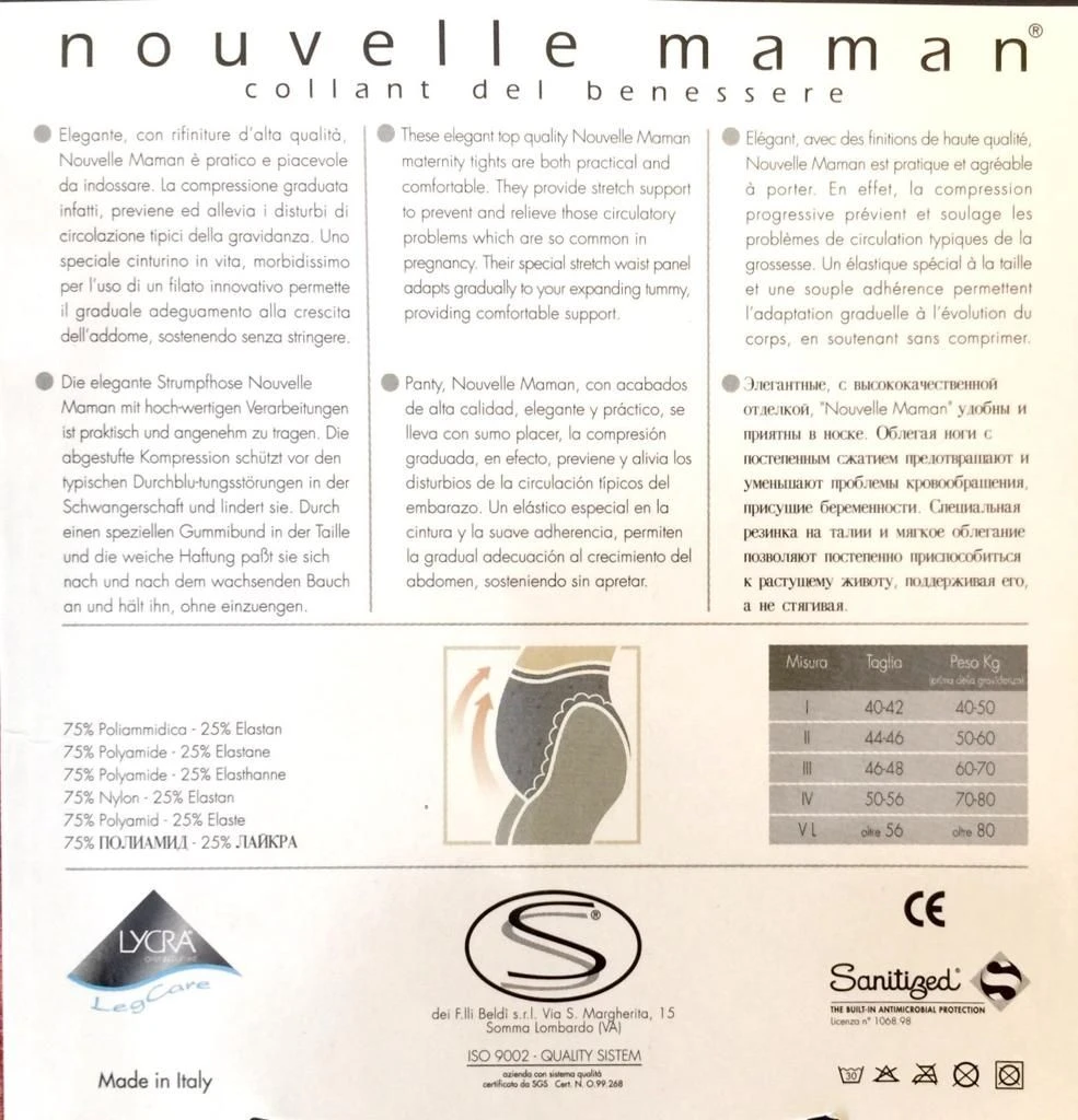 Collant Gestante A Sostegno Graduato 70 Den Coprente Silca Maman 4 Collant Gestante A Sostegno Graduato 70 Den Coprente Silca Maman - immagine 2