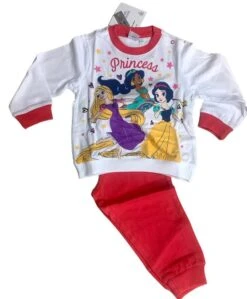 Disney Pigiamino Neonata Lungo Cotone 100% Jersey Principesse