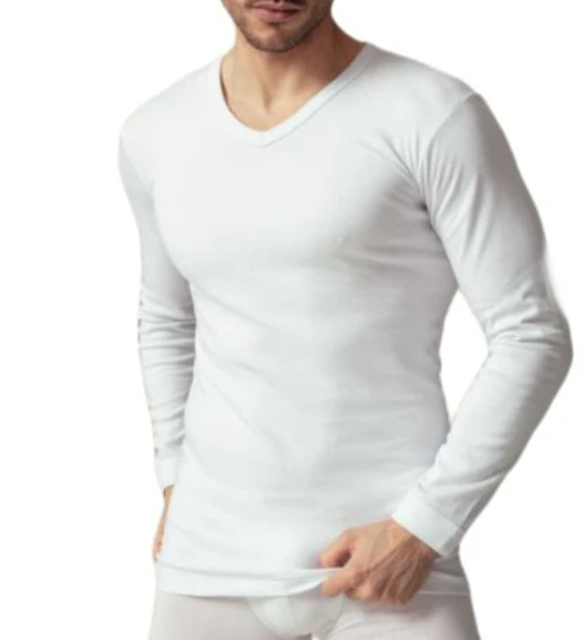 Maglia Uomo Termica Lanacotone Manica Lunga V RIVIERA 3 Maglia Uomo Termica Lanacotone Manica Lunga V RIVIERA