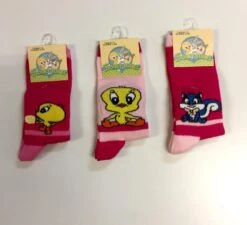 Calzino Alto Neonata Gambaletto Caldo Cotone LOONEY TUNES By Prisco