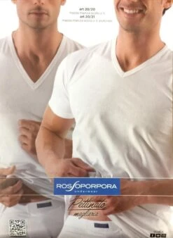 Maglia Uomo Scollo A V M/M Cotone 100% Rossoporpora Art 20/20